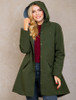 Fiadh Ladies Waterproof 3/4 Coat - Olive