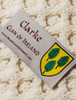 Clarke Clan Aran wrap - Label