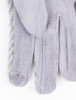 Ladies Tweed Herringbone Gloves - Silver