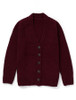 Ladies V-Neck Donegal Wool Cardigan - Very Berry