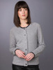 Wool Cashmere Button Down Cardigan - Silver