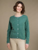 Wool Cashmere Button Down Cardigan - Sea Green