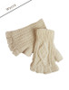 Aran Fingerless Gloves - White