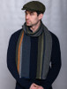 Soft Donegal Wool Scarf - Green & Grey