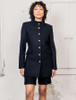 Lynn Tweed Coat - Navy Melton