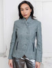 Niamh Tweed Blazer – Jade Weave Herringbone