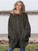 Tina Hooded Swing Cape - Killybegs Sage