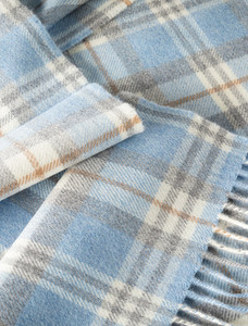 Merino Luxury Wool Scarf -  Light Blue Grey