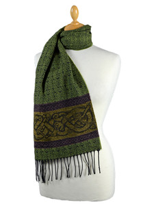 GlenAran Celtic Dogs Pattern Scarf - Eire