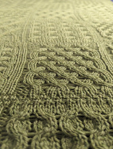 Luxury Merino Patchwork Throw - Grass