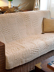 Luxury Merino Patchwork Throw - Parsnip