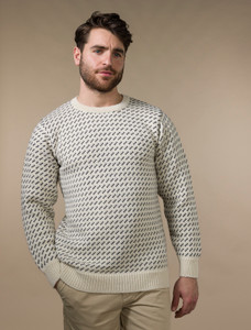 Norwegian Sweater - White/Navy