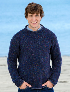 Roundstone Cashmere Crew Neck Sweater - Navy
