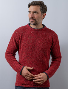 Roundstone Cashmere Crew Neck Sweater  - Red