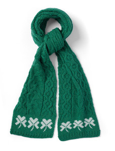 Three Shamrocks Merino Scarf - Green
