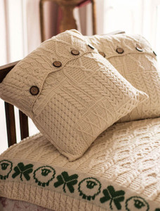 Aran-Knit Cushion Cover