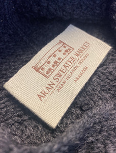 Aran Sweater Market Label - Charcoal