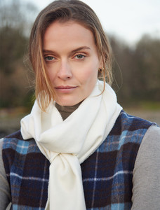 Fine Merino Scarf - Cream