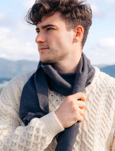 Fine Merino Scarf - Charcoal