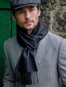 Fine Merino Scarf - Black
