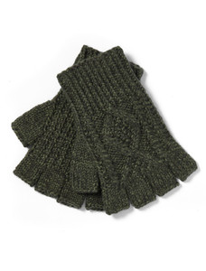 Fingerless Gloves - Moss Green