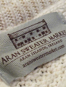 Aran Sweater Market Label - Natural White