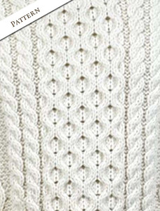 Pattern Detail from Shawl Neck Honeycomb Sweater - 