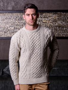 Heavyweight Merino Wool Aran Sweater 