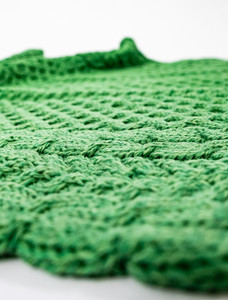 Merino Wool Baby Blanket - Green Marl