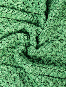 Merino Wool Baby Blanket - Green Marl