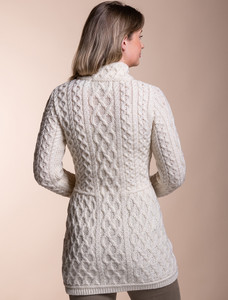 Plated Coat with Celtic Zip - Natural White