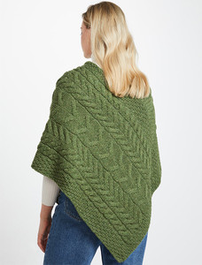 Super Soft Cable Stitch Poncho | Aran Sweater Market