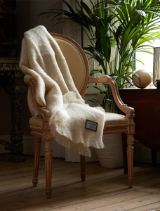 Mohair Throw - White 
