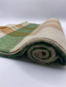 Merino Luxury Wool Scarf - Beige Orange & Green