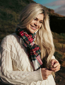 Merino Luxury Wool Scarf - Dress Stewart Tartan