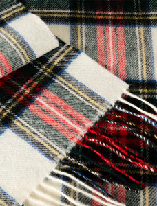 Merino Luxury Wool Scarf - Dress Stewart Tartan