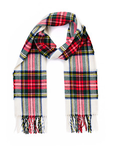 Merino Luxury Wool Scarf - Dress Stewart Tartan