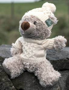 Teddy Bear In Aran Sweater & Bobble Hat