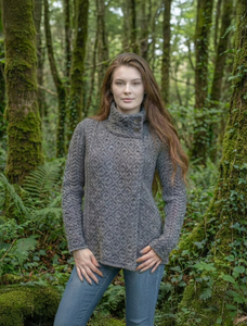 Women's Two Button  Aran Cardigan