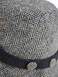 Ladies Tweed Clodagh Cap - Grey