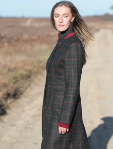 Pamela Tweed Coat - Primary Green