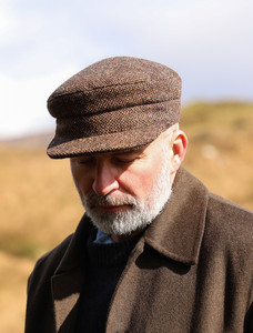 Tweed Skipper Cap- Brown Fleck Salt & Pepper