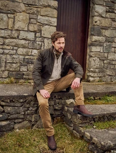 Carrickfergus Men's Waxed Jacket - Olive