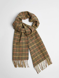 Lambswool Scarf - Multi Color Houndstooth | Foxford Woolen Mills