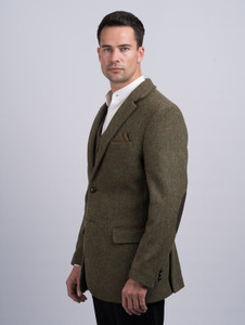 Ryan Moss Green Classic Fit Irish Tweed Jacket