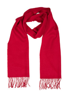 Luxury Merino Wool Scarf - Red