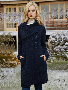 Large Collar Aran Coat (CatImage_/christmas-for-her) (CatImage_/aran-christmas-store)