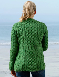 Women's Merino Wool A-Line Fit Cardigan - Kiwi