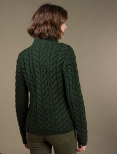 Super Soft Trellis and Cable Cardigan - Seaweed