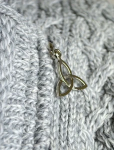 Cable Knit Coatigan with Celtic Knot Side Zip